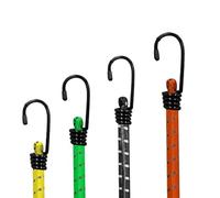 4PCS Bungee Cords with Hooks, Bungee Cord Weatherproof and UV Resistant Elastic Bungee Straps For Securing Tarps, Luggage, Tents, Bikes, Garden Furniture