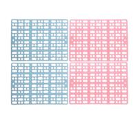 4pcs Bunny Cage Foot Mats for Small Animals Plastic Square Supple High Strength Feet Pads Suitable for Guinea Pigs and Puppies in Balcony or Kitchen Floor