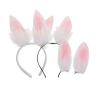 4pcs Bunny Ear Hair Accessories Set for Women Family, Plush