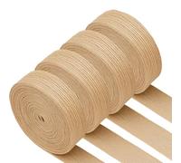 4PCS Burlap Ribbon, 2cm x 10m Jute Ribbon Roll, Hessian Roll for Gift Wrapping and DIY Crafts, Rustic Textured Craft Ribbons for Home Decor