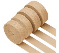 4PCS Burlap Ribbon, Jute Crafting Ribbon Set, 2cm & 1cm x 10m Hessian Roll, Rustic Wrapping Ribbons for DIY Projects and Home Decor
