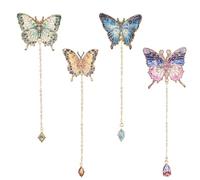 4pcs Butterfly Chain Bookmark, Metal Butterfly Bookmark Vintage Golden Bookmarks Reading Gifts Unique Golden Hollow Bookmarks Aesthetic Bookmarks for Reading