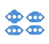 4PCS C Corner Router Templates, Woodworking Trimmer Template Set, Straight Bevel Corner Locating Jig with Standard Holes for Photo Frames Tables DIY Projects (Blue)