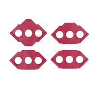 4PCS C Corner Router Templates, Woodworking Trimmer Template Set, Straight Bevel Corner Locating Jig with Standard Holes, ABS Plastic Routing Guide for Photo Frames (Red)
