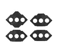 4PCS C Corner Router Templates, Woodworking Trimmer Template Set, Straight Bevel Corner Locating Jig with Standard Holes for Photo Frames Tables Stools, ABS Plastic Corner Radius R (Black)