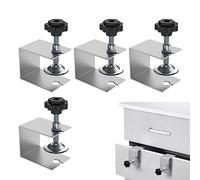 4pcs Cabinet Installation Clamps, Cabinet Hardware Jig Drawer Fixing Clip, Drawer Front Panel Installation Clamps for Easy and Fast Installing Face Frame of Cabinets(Silver)