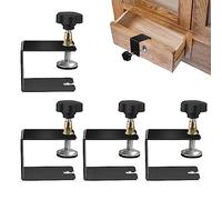 4pcs Cabinet Installation Clamps, Cabinet Hardware Jig Drawer Fixing Clip, Drawer Front Panel Installation Clamps for Easy and Fast Installing Face Frame of Cabinets(Black)