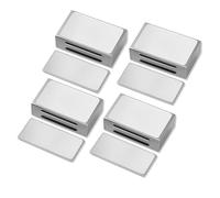 4PCS Cabinet Magnets Self Adhesive Cupboard Door Magnets Silver Magnetic Door Catch, Stainless Steel Drawer Magnet for Kitchen, Cabinet, Shoe Closures, Cupboard, Easy Installation