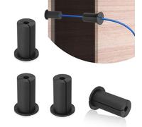 4pcs Cable Routing Kit for Starlink 1 Inch Wall Hole, Silicone Cable Feed Through Bushings Cable Mounting Accessories Routing Clips Cable Wall Grommet for Starlink Ethernet Cable (Black)
