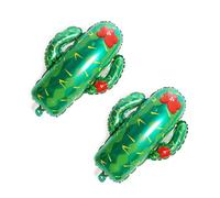 4pcs Cactus Aluminum Foil Balloon Fashion Party Decor for Hawaii Walls | Not Easy to Leak Air, Tropical Theme Accent, Photo Booth Backdrop, Photo Props