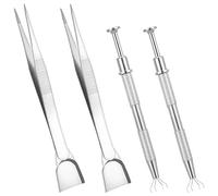 4PCS Cake Decorating Tools, Piercing Ball Grabber Tool Set for Changing Jewelry, 2 Sprinkle Piercing Removal Tool, 2 Tweezers with Shovel Head