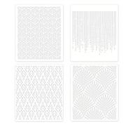 4Pcs Cake Stencils Decorating Buttercream,Floral Cakes Form Frost Kit Stencil Airbrush Cookie Decoration Holiday Lace Molds Plastic Templates,Reusable Painting Border Embosser Cardboard,for Fondant