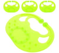 4pcs Calf Weaner Ring Thick Cattle Nose Clip for Bull Calves | Plastic Green Simple Shape, Lightweight Comfort, Fine Polished Smooth Surface, for Pasture and Calf Pen Use