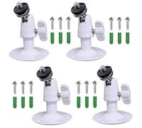 4pcs Camera Wall Mount with 1/4-inch Thread Adjustable Cam mount for Surveillance Camera, Action Camera, Wildlife Camera (White, Mini)