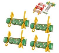 4PCS Candy Christmas Money Holders for Cash, Christmas Money Box for Cash Gift Pull with 40Pcs Transparent Envelopes & Ribbon,Surprise Gift Box for Kids Teen Girls Boys Women Men (Green)