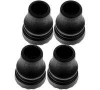 4pcs Cane Foot Covers PVC Nonskid Tip Protectors | Black Rubber-style Traction Pads, Improving Grip Indoors or Trekking, Suitable for Hikers and Frail Elders Recovering