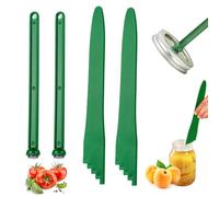 4Pcs Canning Kit-2Pcs Jar Lid Lifter Magnetic Lid Lifter and 2Pcs Canning Bubble Popper Bubble Remover for Canning Supplies Starter Kit,Canning Tools-Deep Green