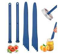 4Pcs Canning Kit-2Pcs Jar Lid Lifter Magnetic Lid Lifter and 2Pcs Canning Bubble Popper Bubble Remover for Canning Supplies Starter Kit,Canning Tools-Blue