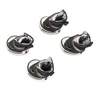 4pcs Canvas Puppy Shoes Fashion Cute All Seasons Breathable Slip Pet Sport Shoes for Small Dogs Pets (Type 2)