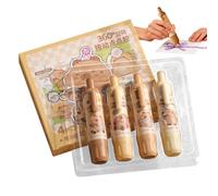 4PCS Capybara Double Sided Tape Pens, Retractable Double Sided Glue Pens for Crafting, Cartoon Capybara White Out Paper Correction Tape, Multipurpose Glue Tapes Roller for DIY Card Making Scrapbook