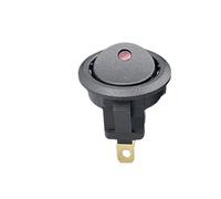 4Pcs Car 12V / 220V 3 Pin 4 color each cat's eye Round Rocker Dot Boat LED Light Toggle Switch SPST(Green,220V)