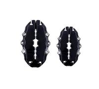 4Pcs Car 3D Disc Brake Caliper Covers Front Rear M+S Racing Disc Brake Caliper Plastic Covers For 18.3-23.6" Wheel Sprocket Guards(C)