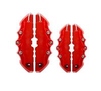 4Pcs Car 3D Disc Brake Caliper Covers Front Rear M+S Racing Disc Brake Caliper Plastic Covers For 18.3-23.6" Wheel Sprocket Guards(A)