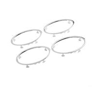 4PCS Car Air Conditioning Vent Trim Rings, ABS Electroplated Silver Decorative Frame, Direct Fit Dashboard Outlet Cover for Ford Focus 2 MK2 2005-2013