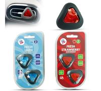 4Pcs Car Air Fresheners, 60-Day Long-Lasting Vent Clip, Adjustable Strawberry & Linen Scents, for All Cars, Vans, Trucks - Each 3ml