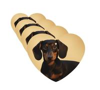 4Pcs Car Air Fresheners Cards A cute dachshund Hanging Fragrance Scented Cards Lasting Scent Car Aromatherapy Tablets Auto Rearview Mirror Pendant for Wardrobe Shoe Cabinet