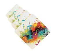 4Pcs Car Air Fresheners Cards Abstract Music Themed Hanging Fragrance Scented Cards Lasting Scent Car Aromatherapy Tablets Auto Rearview Mirror Pendant for Wardrobe Shoe Cabinet
