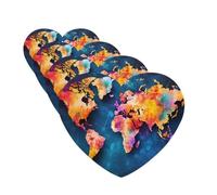 4Pcs Car Air Fresheners Cards Abstract World Map Hanging Fragrance Scented Cards Lasting Scent Car Aromatherapy Tablets Auto Rearview Mirror Pendant for Wardrobe Shoe Cabinet