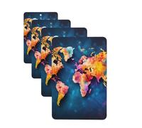 4Pcs Car Air Fresheners Cards Abstract World Map Hanging Fragrance Scented Cards Lasting Scent Car Aromatherapy Tablets Auto Rearview Mirror Pendant for Wardrobe Shoe Cabinet