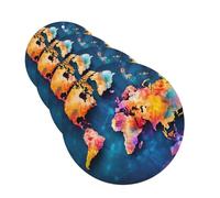 4Pcs Car Air Fresheners Cards Abstract World Map Hanging Fragrance Scented Cards Lasting Scent Car Aromatherapy Tablets Auto Rearview Mirror Pendant for Wardrobe Shoe Cabinet
