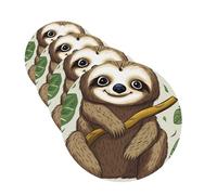 4Pcs Car Air Fresheners Cards Adorable Sloth Hanging Fragrance Scented Cards Lasting Scent Car Aromatherapy Tablets Auto Rearview Mirror Pendant for Wardrobe Shoe Cabinet