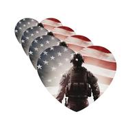 4Pcs Car Air Fresheners Cards American Flag Soldier Hanging Fragrance Scented Cards Lasting Scent Car Aromatherapy Tablets Auto Rearview Mirror Pendant for Wardrobe Shoe Cabinet