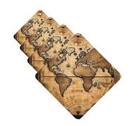 4Pcs Car Air Fresheners Cards Ancient Map World Globe Hanging Fragrance Scented Cards Lasting Scent Car Aromatherapy Tablets Auto Rearview Mirror Pendant for Wardrobe Shoe Cabinet
