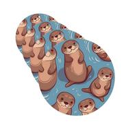 4Pcs Car Air Fresheners Cards Animal Cute Brown Otters Hanging Fragrance Scented Cards Lasting Scent Car Aromatherapy Tablets Auto Rearview Mirror Pendant for Wardrobe Shoe Cabinet