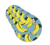 4Pcs Car Air Fresheners Cards Banana Hanging Fragrance Scented Cards Lasting Scent Car Aromatherapy Tablets Auto Rearview Mirror Pendant for Wardrobe Shoe Cabinet