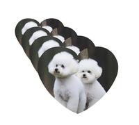 4Pcs Car Air Fresheners Cards Bichon Frise Hanging Fragrance Scented Cards Lasting Scent Car Aromatherapy Tablets Auto Rearview Mirror Pendant for Wardrobe Shoe Cabinet