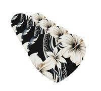 4Pcs Car Air Fresheners Cards Black and white hawaiian flowers Hanging Fragrance Scented Cards Lasting Scent Car Aromatherapy Tablets Auto Rearview Mirror Pendant for Wardrobe Shoe Cabinet