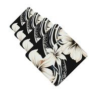 4Pcs Car Air Fresheners Cards Black and white hawaiian flowers Hanging Fragrance Scented Cards Lasting Scent Car Aromatherapy Tablets Auto Rearview Mirror Pendant for Wardrobe Shoe Cabinet