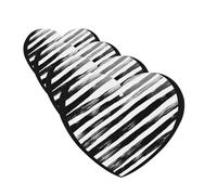 4Pcs Car Air Fresheners Cards Black and white striped heart Hanging Fragrance Scented Cards Lasting Scent Car Aromatherapy Tablets Auto Rearview Mirror Pendant for Wardrobe Shoe Cabinet