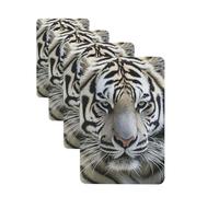 4Pcs Car Air Fresheners Cards Black and White Tiger Hanging Fragrance Scented Cards Lasting Scent Car Aromatherapy Tablets Auto Rearview Mirror Pendant for Wardrobe Shoe Cabinet