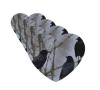 4Pcs Car Air Fresheners Cards Black Crow Birds Hanging Fragrance Scented Cards Lasting Scent Car Aromatherapy Tablets Auto Rearview Mirror Pendant for Wardrobe Shoe Cabinet