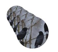 4Pcs Car Air Fresheners Cards Black Crow Birds Hanging Fragrance Scented Cards Lasting Scent Car Aromatherapy Tablets Auto Rearview Mirror Pendant for Wardrobe Shoe Cabinet