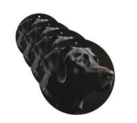 4Pcs Car Air Fresheners Cards Black Labrador Hanging Fragrance Scented Cards Lasting Scent Car Aromatherapy Tablets Auto Rearview Mirror Pendant for Wardrobe Shoe Cabinet