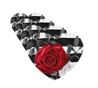 4Pcs Car Air Fresheners Cards Black White Stripes Red Rose Flowers Hanging Fragrance Scented Cards Lasting Scent Car Aromatherapy Tablets Auto Rearview Mirror Pendant for Wardrobe Shoe Cabinet