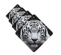 4Pcs Car Air Fresheners Cards Blue Eyed Tiger Hanging Fragrance Scented Cards Lasting Scent Car Aromatherapy Tablets Auto Rearview Mirror Pendant for Wardrobe Shoe Cabinet