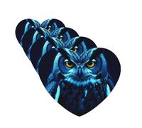 4Pcs Car Air Fresheners Cards Blue Owl Hanging Fragrance Scented Cards Lasting Scent Car Aromatherapy Tablets Auto Rearview Mirror Pendant for Wardrobe Shoe Cabinet